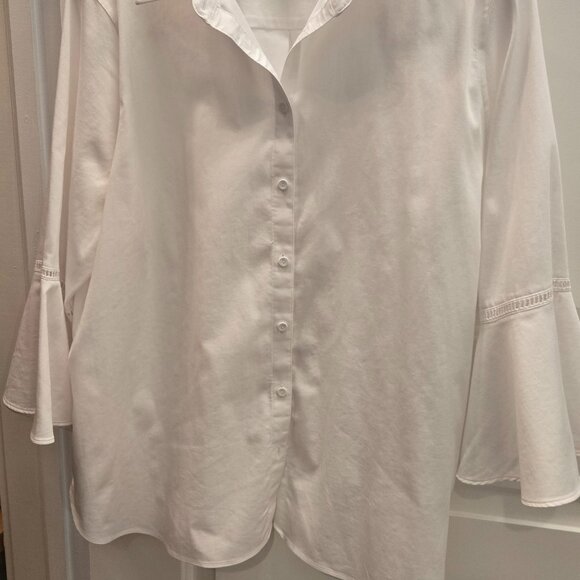 Chico's Bell Sleeve Button Down Blouse - Picture 1 of 5